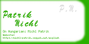 patrik michl business card